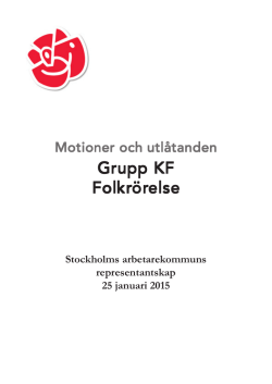 KF Folkrörelse.pmd - Socialdemokraterna