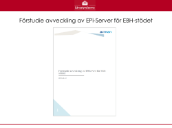 Förstudie avveckling av EPi-Server för EBH