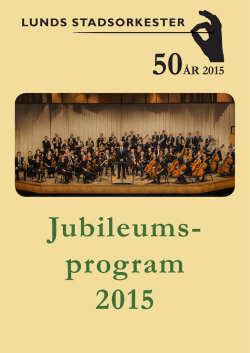 Jubileumsprogram 2015