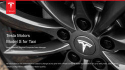 Tesla Motors Model S for Taxi