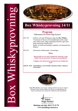 Box Whiskyprovning 14/11