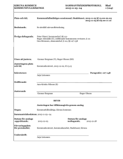 KIRUNA KOMMUN SAMMANTRÄDESPROTOKOLL Blad