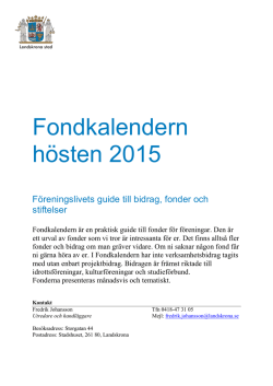 Fondkalendern HT 2015