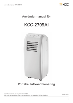 Manual KCC-2709AI - Allt om ventilation