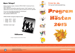 Hösten Program - Kungsbacka kommun