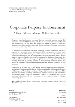 Corporate Purpose Endorsement