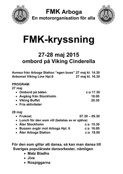 27 maj - FMK Arboga
