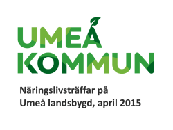 Näringslivsträffar på Umeå landsbygd, april 2015