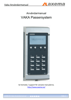 VAKA Passersystem - Amazon Web Services