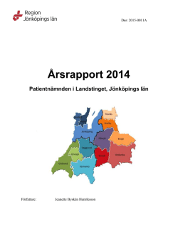 Årsrapport 2014 - Region Jönköpings län