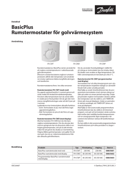 BasicPlus Rumstermostater för golvvärmesystem