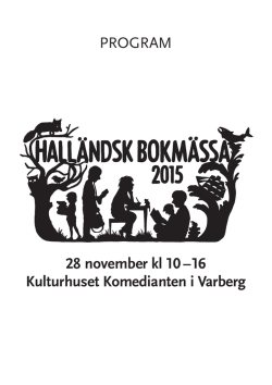 Program för Halländsk bokmässa 2015