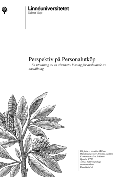 Perspektiv på Personalutköp