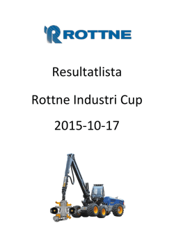 Resultatlista Rottne Industri Cup 2015-10-17