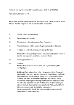 Protokoll från styrelsemöte i Förenade Fiberbyar 2015-06