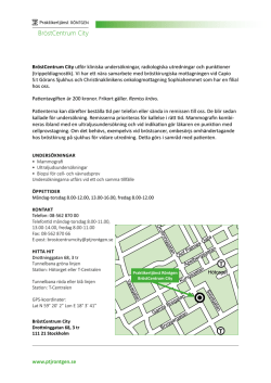 Karta och information om Bröstcentrum City