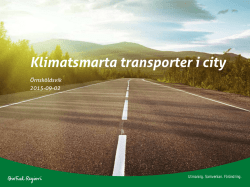 Klimatsmarta transporter i city