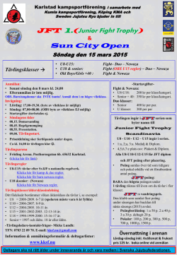 JFT 1.(Junior Fight Trophy) Sun City Open