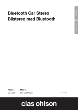 Bluetooth Car Stereo Bilstereo med Bluetooth