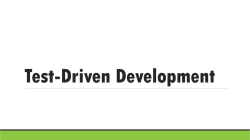 Test-driven development (TDD)