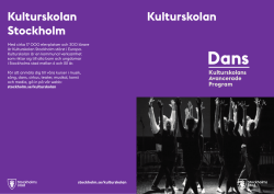 KAP Dans, folder - Stockholms stad