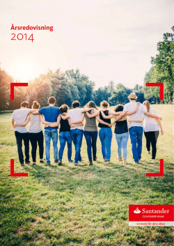 Årsredovisning 2014 - Santander Consumer Bank