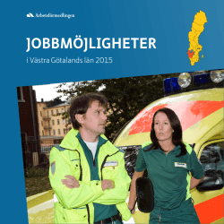Jobbmöjligheter i Västra Götalands län 2015