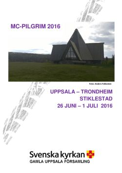 Mc-pilgrim 2016 - Svenska kyrkan