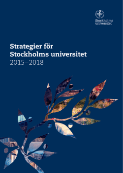Strategier för Stockholms universitet 2015–2018