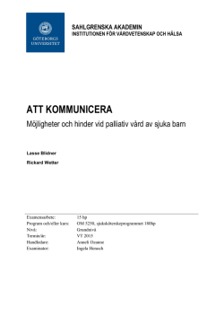 ATT KOMMUNICERA - GUPEA