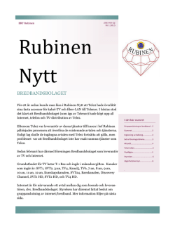 Rubinen Nytt Nr 1 2015