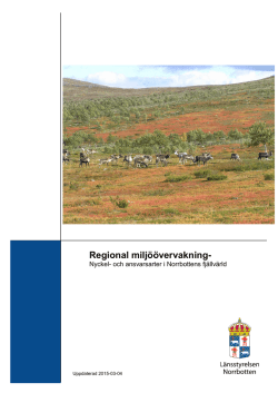 Nyckel- och ansvarsarter i Norrbottens fjällvärld