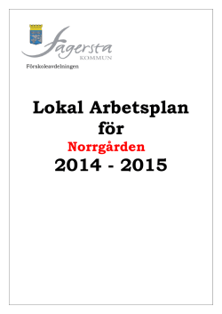 Lokal Arbetsplan för 2014