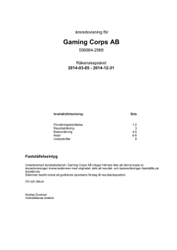 Gaming Corps AB