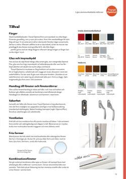 Läs produktbladet för Fönster Aluminium Sideswing