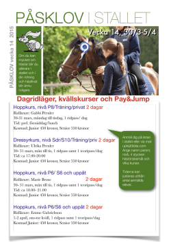 Inbjudan - Uppsala Ponnyklubb