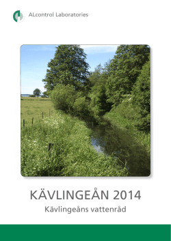 Kävlingeån vattenkontroll 2014 - Kävlingeåns vattenvårdsförbund