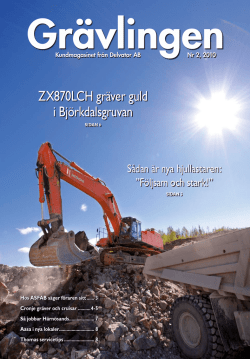 ZX870LCH gräver guld i Björkdalsgruvan