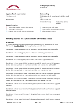 Tillfälligt boende för asylsökande Nr 14 Område 2