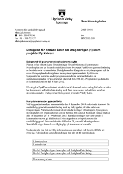 Detaljplan för område öster om Dragonvägen (1)