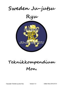 Teknikkompendium Mon Sweden jujutsu Ryu 1.0