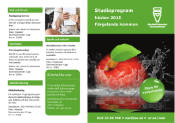 Studieprogram - Studieförbundet Vuxenskolan