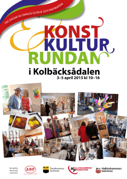 3–5 april 2015 kl 10–16 - Konst- och kulturrundan i Kolbäcksådalen