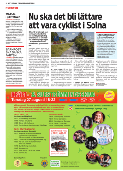 Nu ska det bli lättare att vara cyklist i Solna