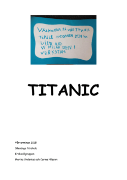 Titanic-projektet. - Stenänga förskola