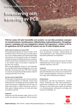 Inventering och sanering av PCB