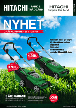 Park-Trädgård - Hitachi Power Tools Sweden AB