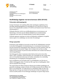 Se remissvar (pdf, nytt fönster) - Sveriges Kommuner och Landsting