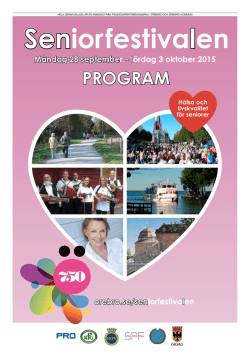 Seniorfestivalen program 2015