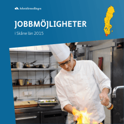 Jobbmöjligheter i Skåne län 2015